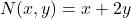 N(x,y) = x + 2y