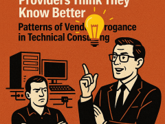 When External IT Providers Think They Know Better: Patterns of Vendor Arrogance in Technical Consulting